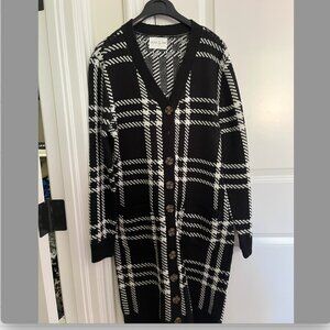 knitted midi buttoned sweater dress.